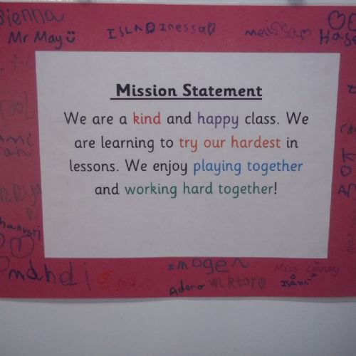 Induction Books and Mission Statements